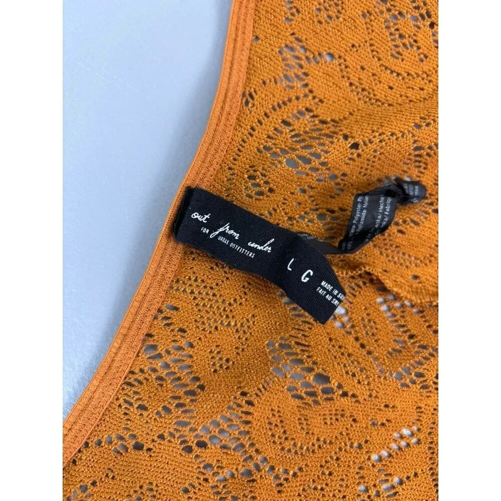 Urban Outfitters Mustard Lace Hook-Front Crop Top - Picture 5 of 5